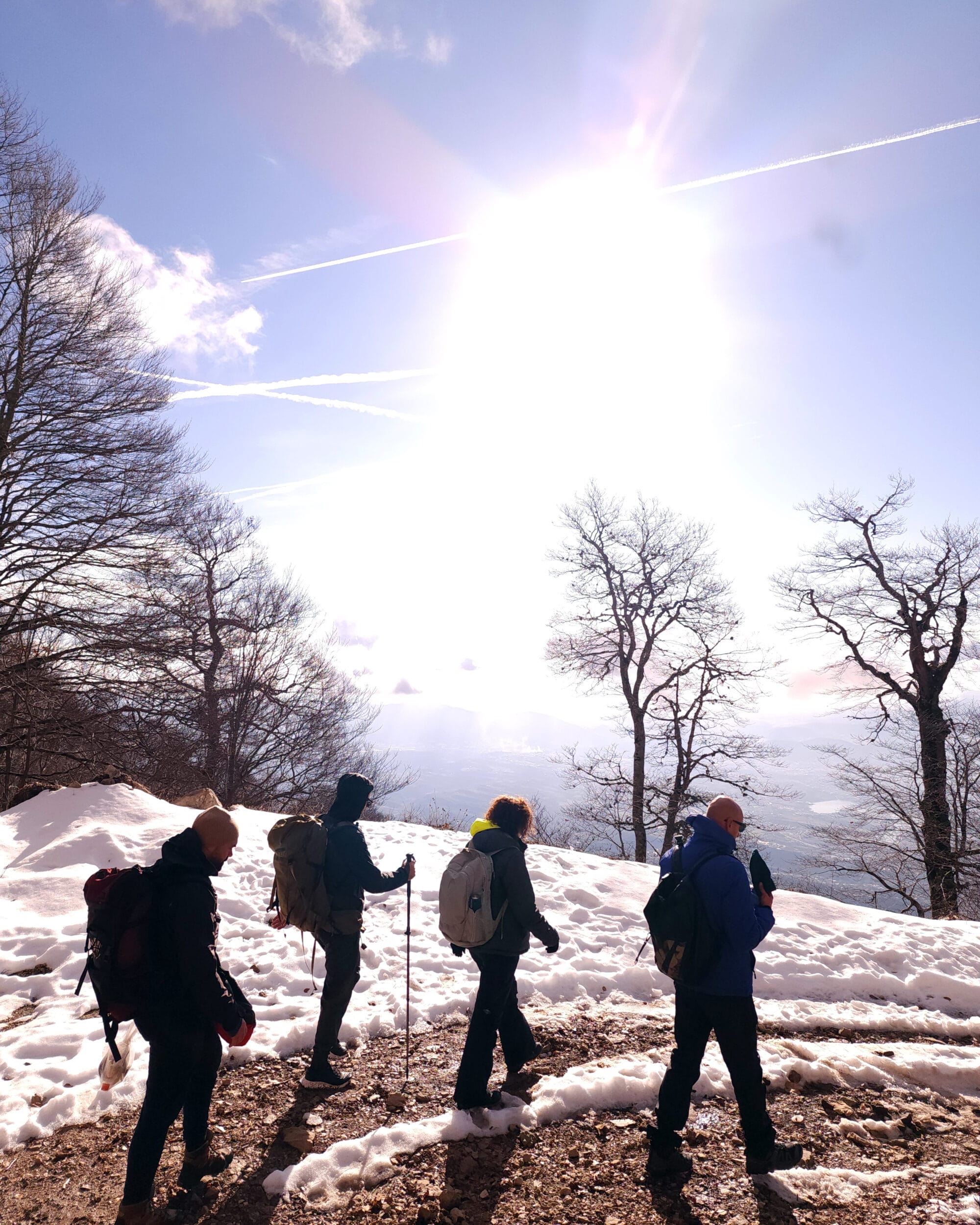 Hiking Dajti Crest car road