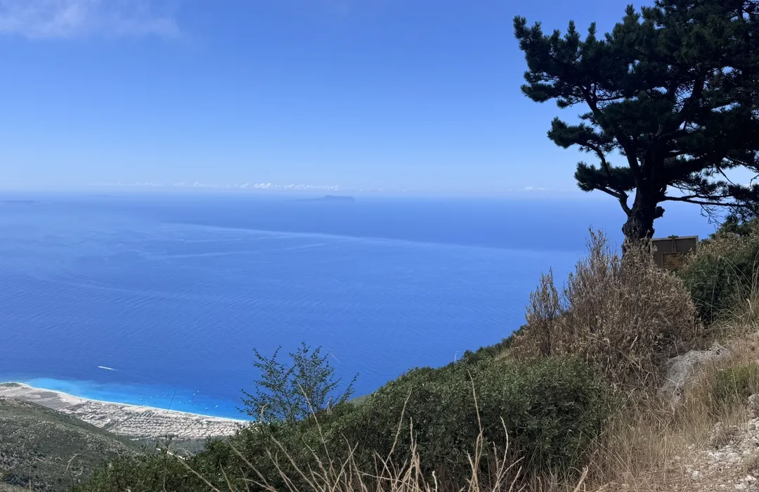 View from Maja e Thanasit with Ionian Sea in the background