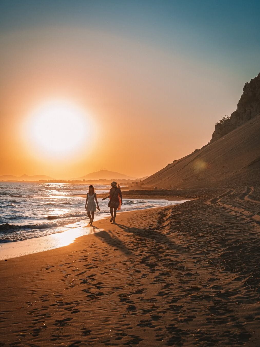 Rana e Hedhun dunes and sunset in Shëngjin, Albania