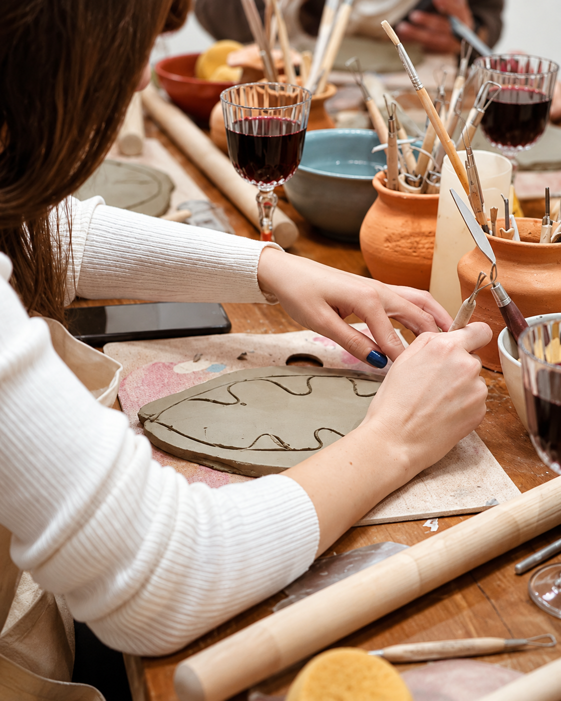 Beginner-friendly pottery workshop at Tirana Pottery Studio