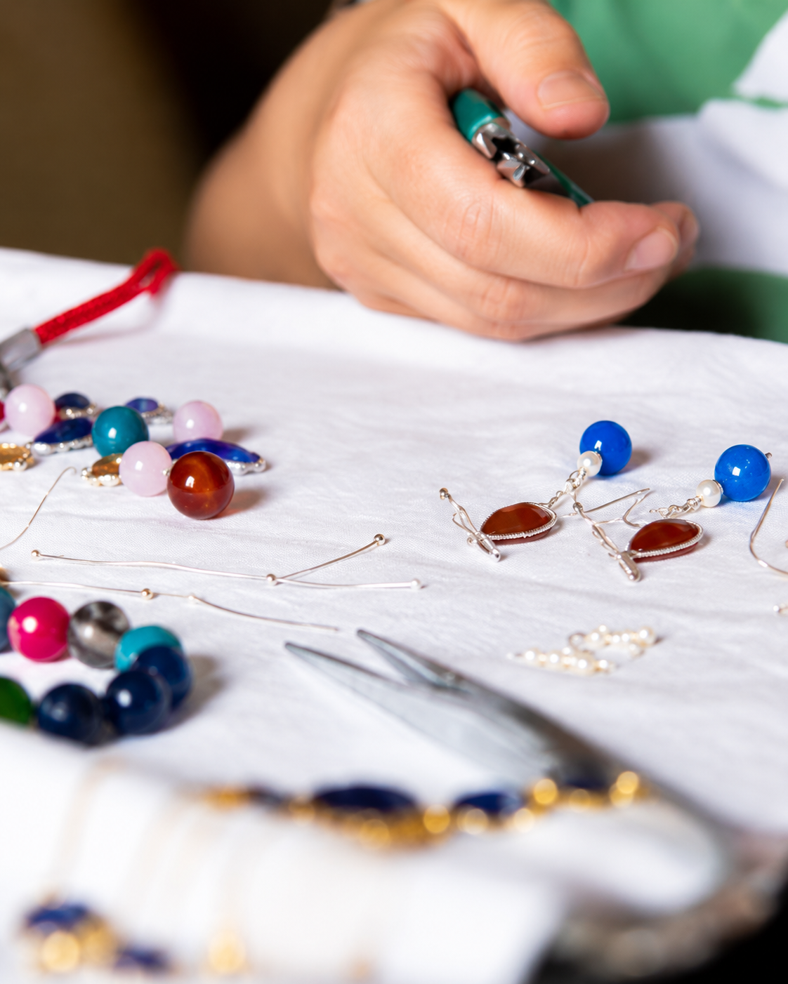 Handmade jewelry workshop at Ene’s Arts & Crafts in Tirana