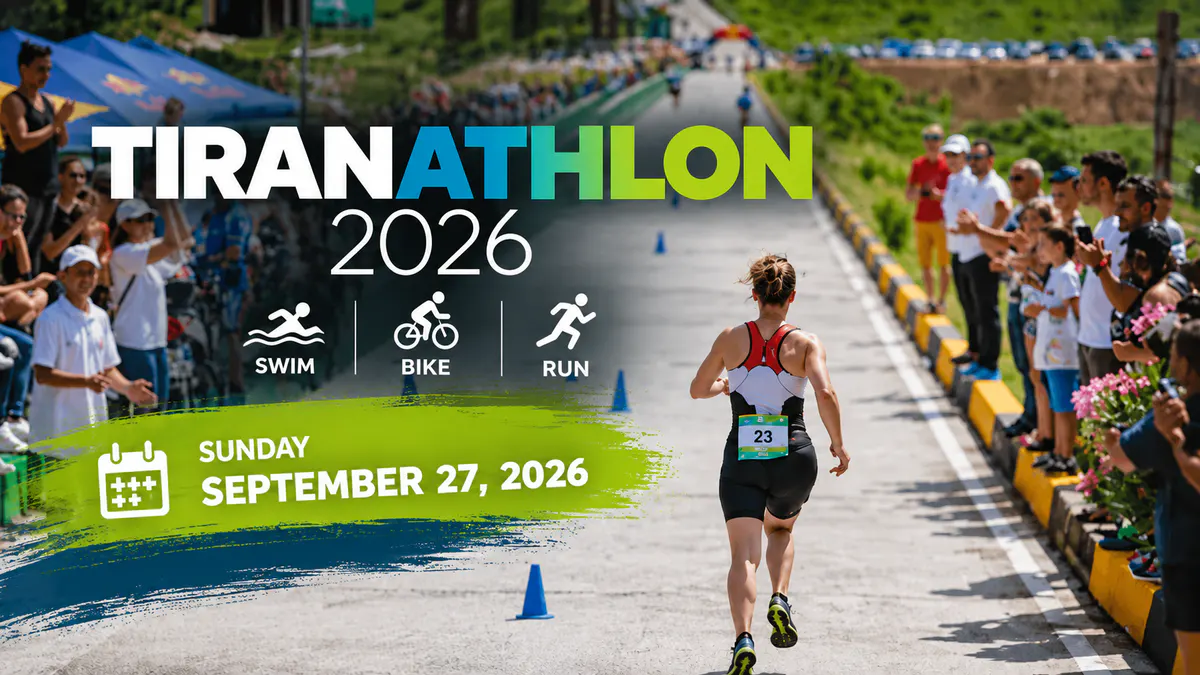 Tiranathlon 2026 triathlon event in Tirana on September 27