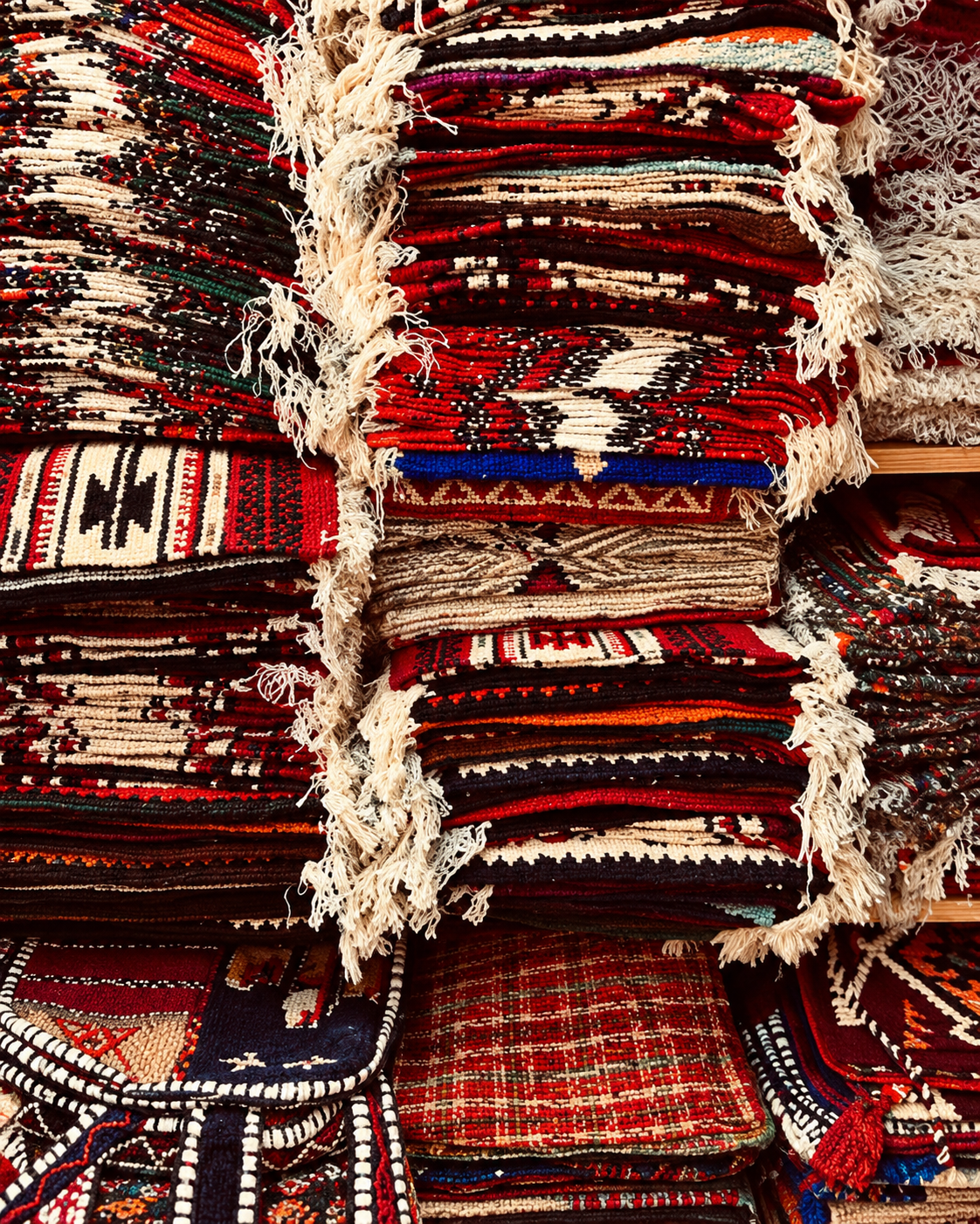 Tappeti tradizionali albanesi e souvenir tessuti da Souvenire Kruja a Tirana