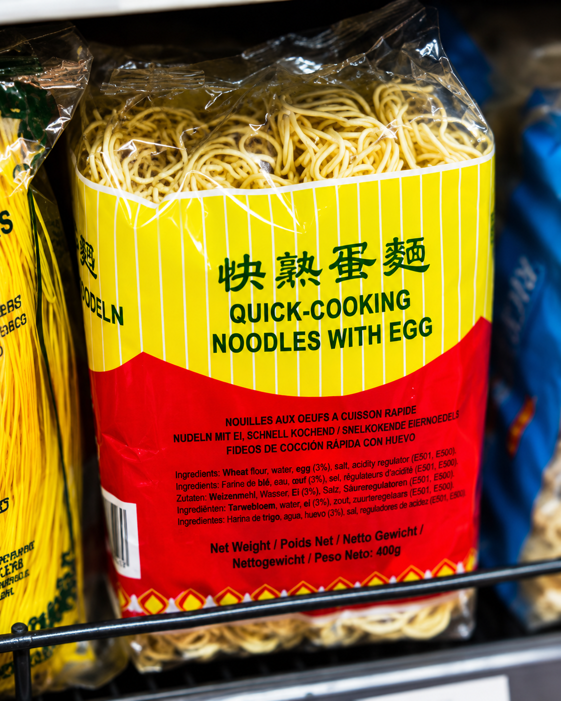 Quick-cooking Asian egg noodles available at Baronesha Premium Food in Tirana