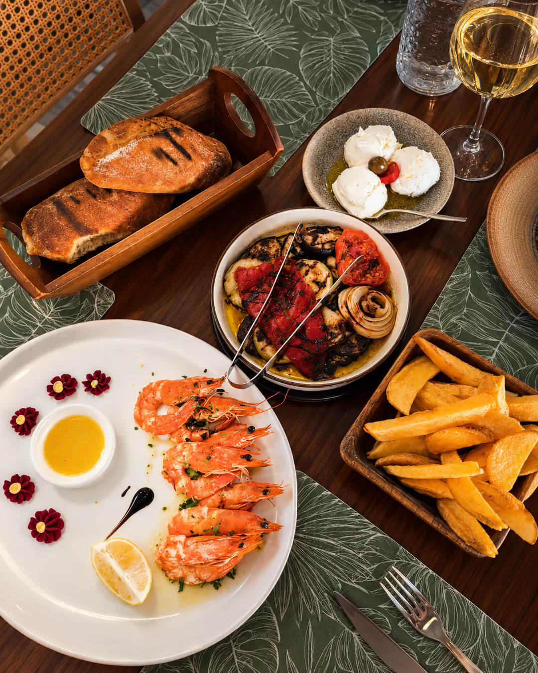 Albanian food served at Restaurant FROGS zhabkat in Korca
