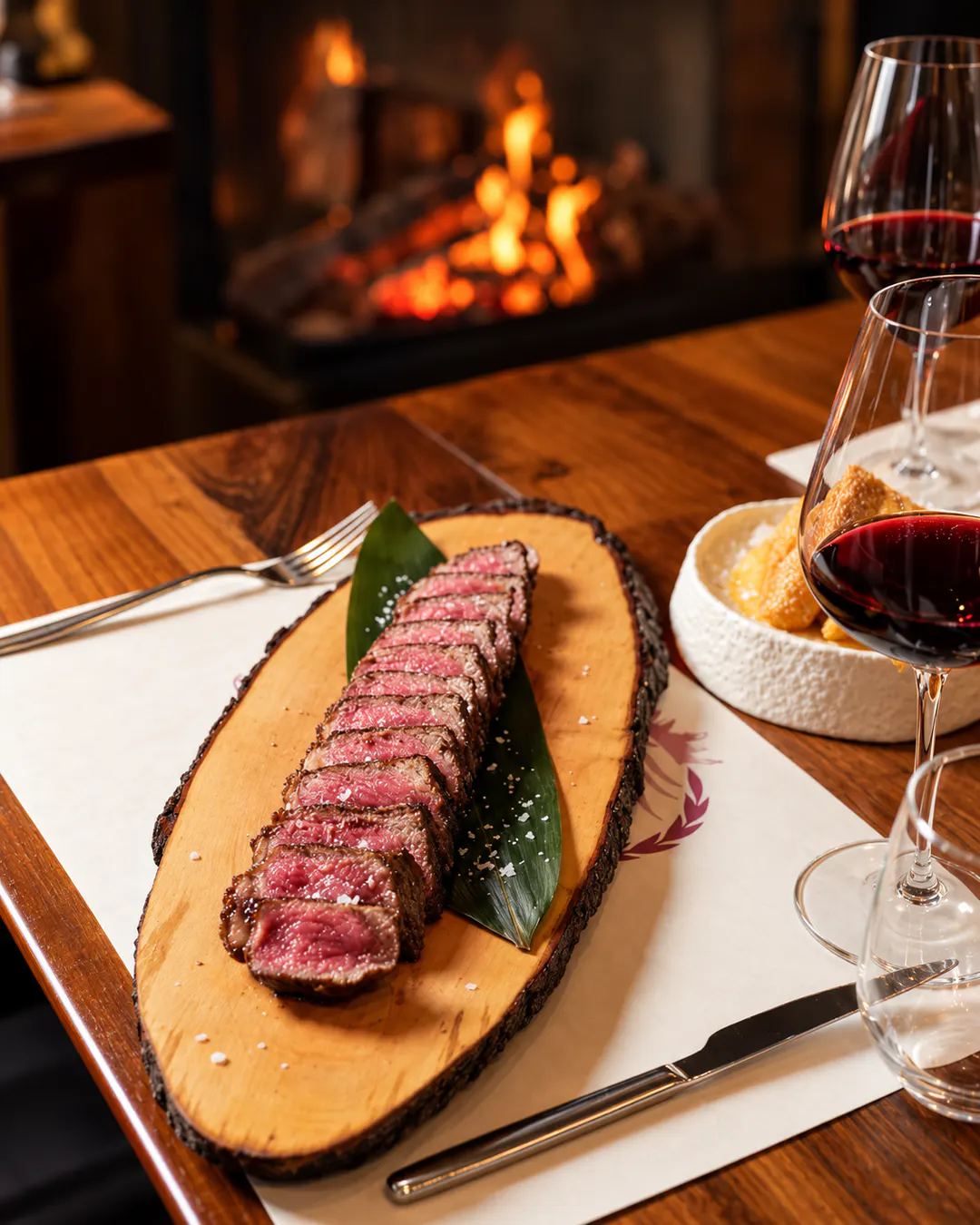 Steak served at Villa Domenico Korce