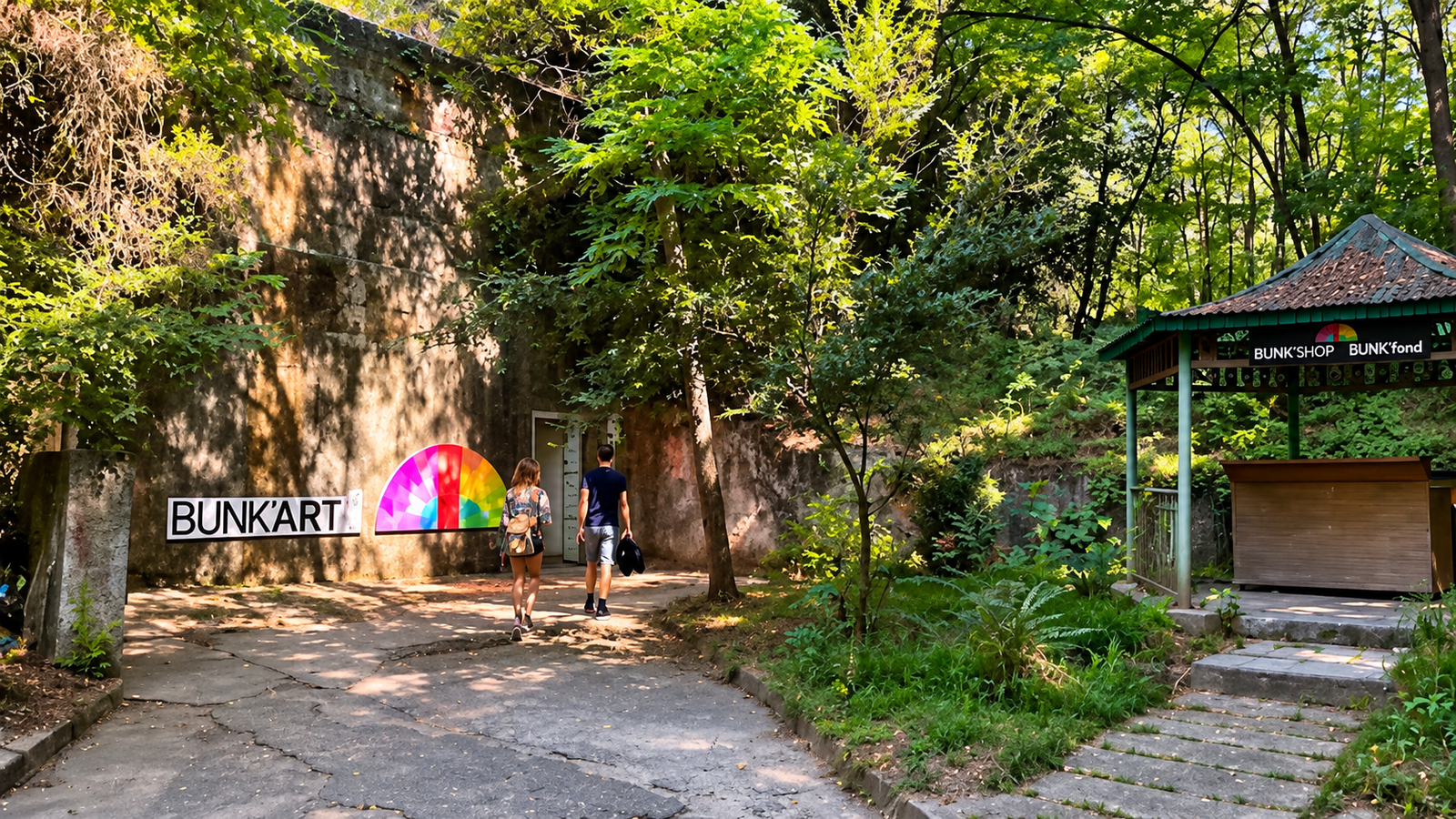 Bunk’Art 1 in Tirana, Albania – visitor entrance to the underground bunker museum