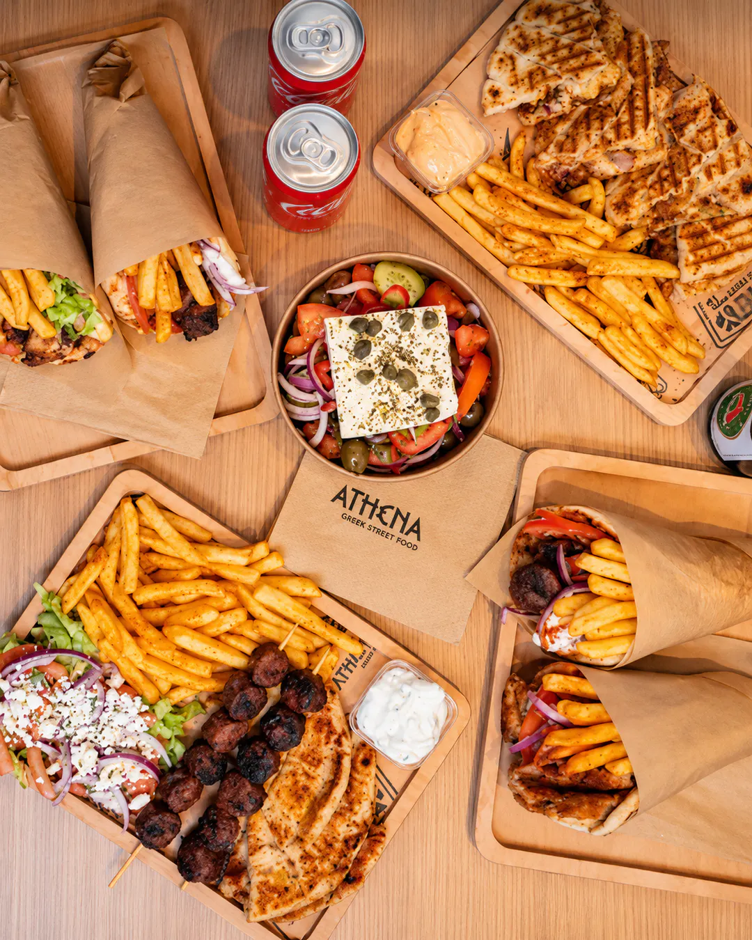 Gyros dhe ushqim grek në ATHENA Tiranë