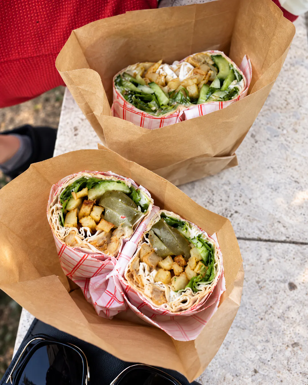 Falafel wrap në Falafel House Tirana