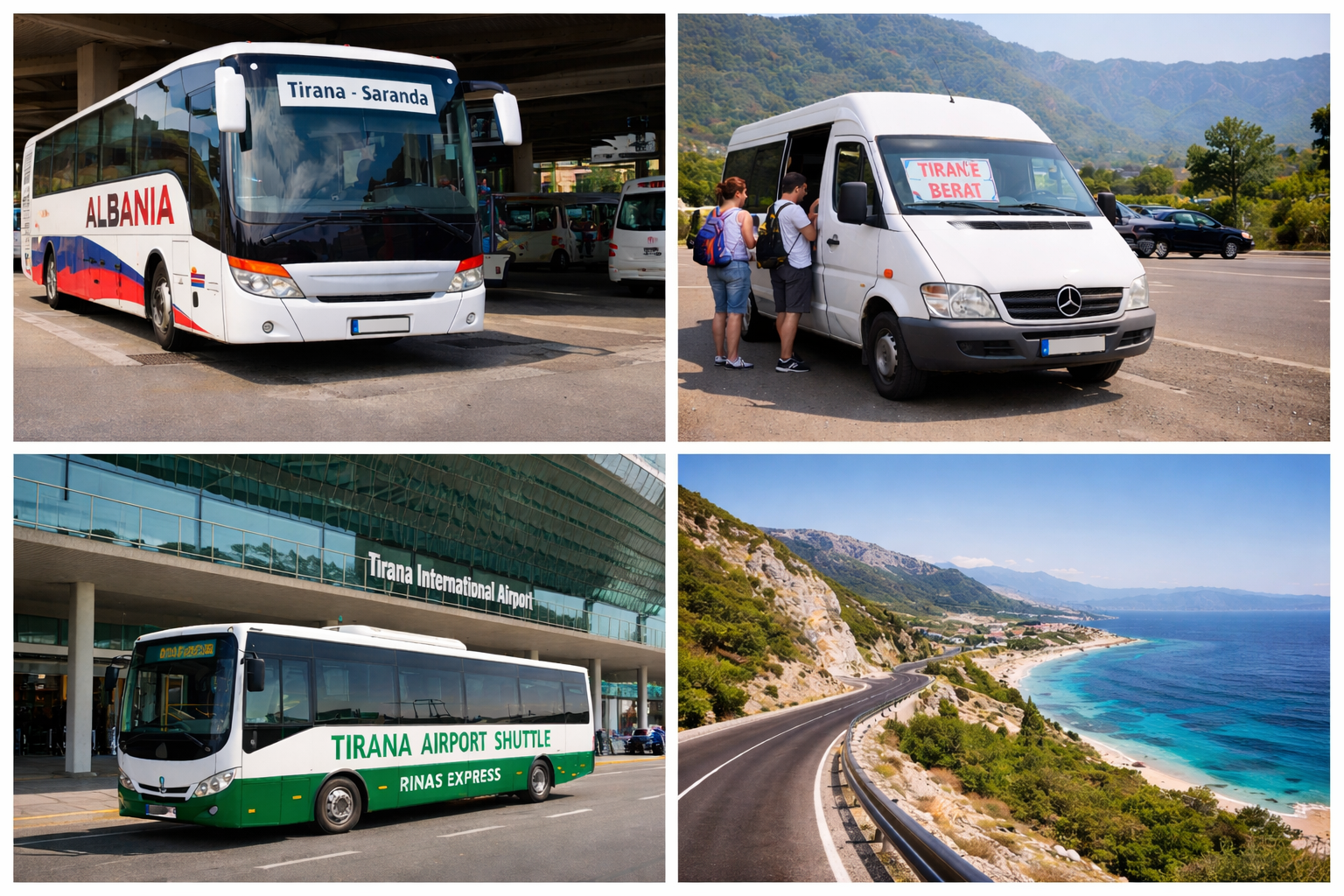public bus and minibus transportation in Albania