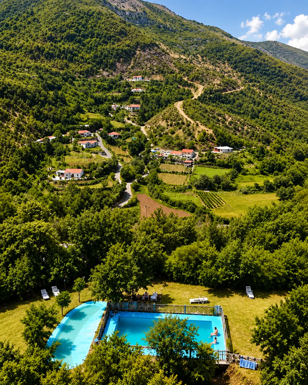 Ambiente naturale di campagna al Baven Toven Naturae in Albania