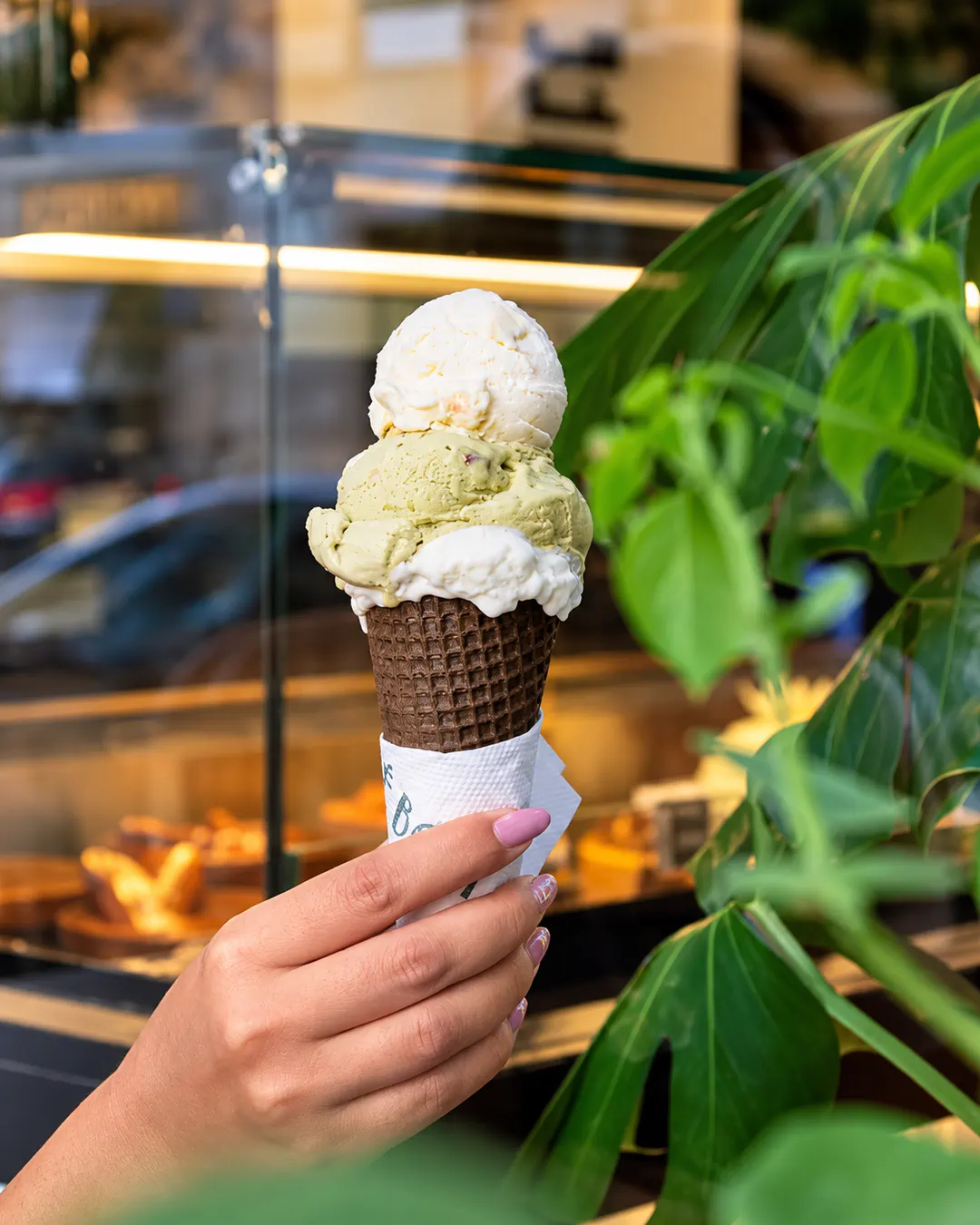 Kaush gelato artizanale te Le Bon Tirana