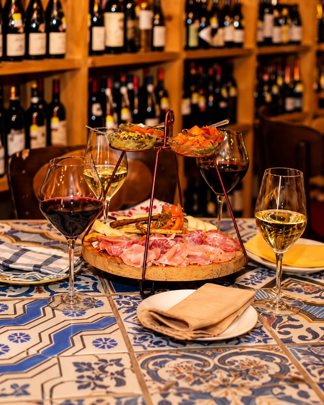 Wine and charcuterie pairing at VENA Wine Bar in Tirana