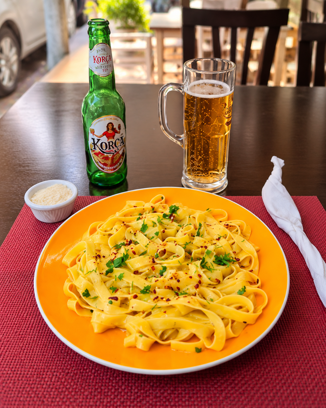 Fresh handmade pasta at Cen Artizani, Unaza e Tiranes, Tirana