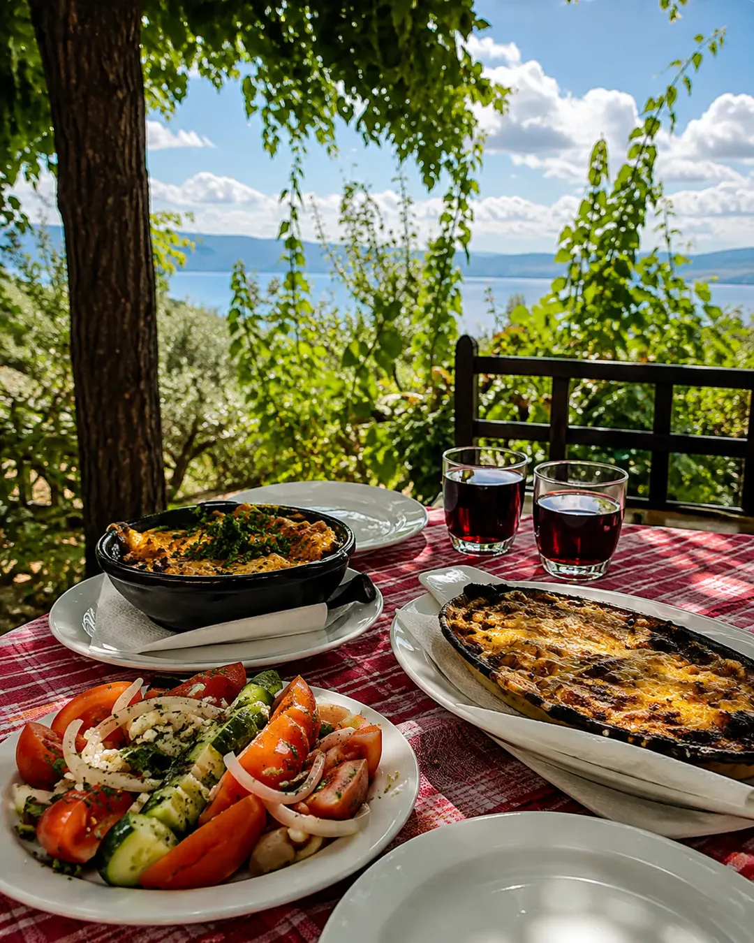 Gatime tradicionale shqiptare me pamje panoramike në Restaurant Alba në Krujë