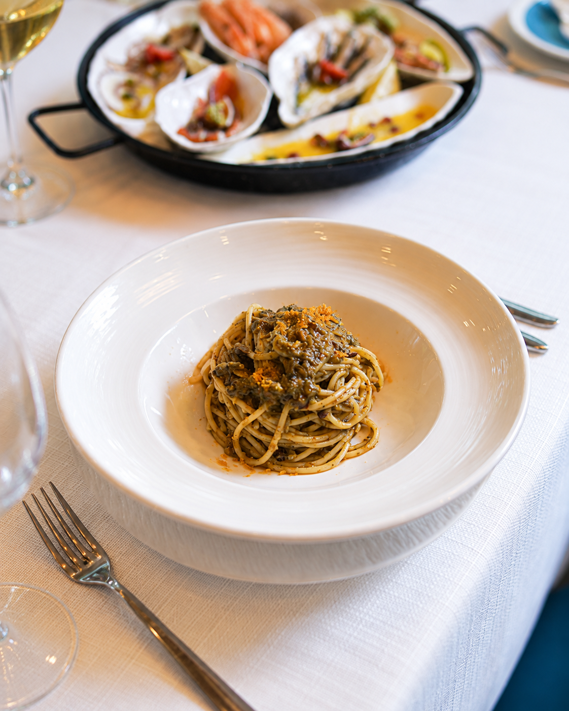 Homemade Sicilian pasta at La Siciliana Restaurant, Unaza e Tiranes, Tirana