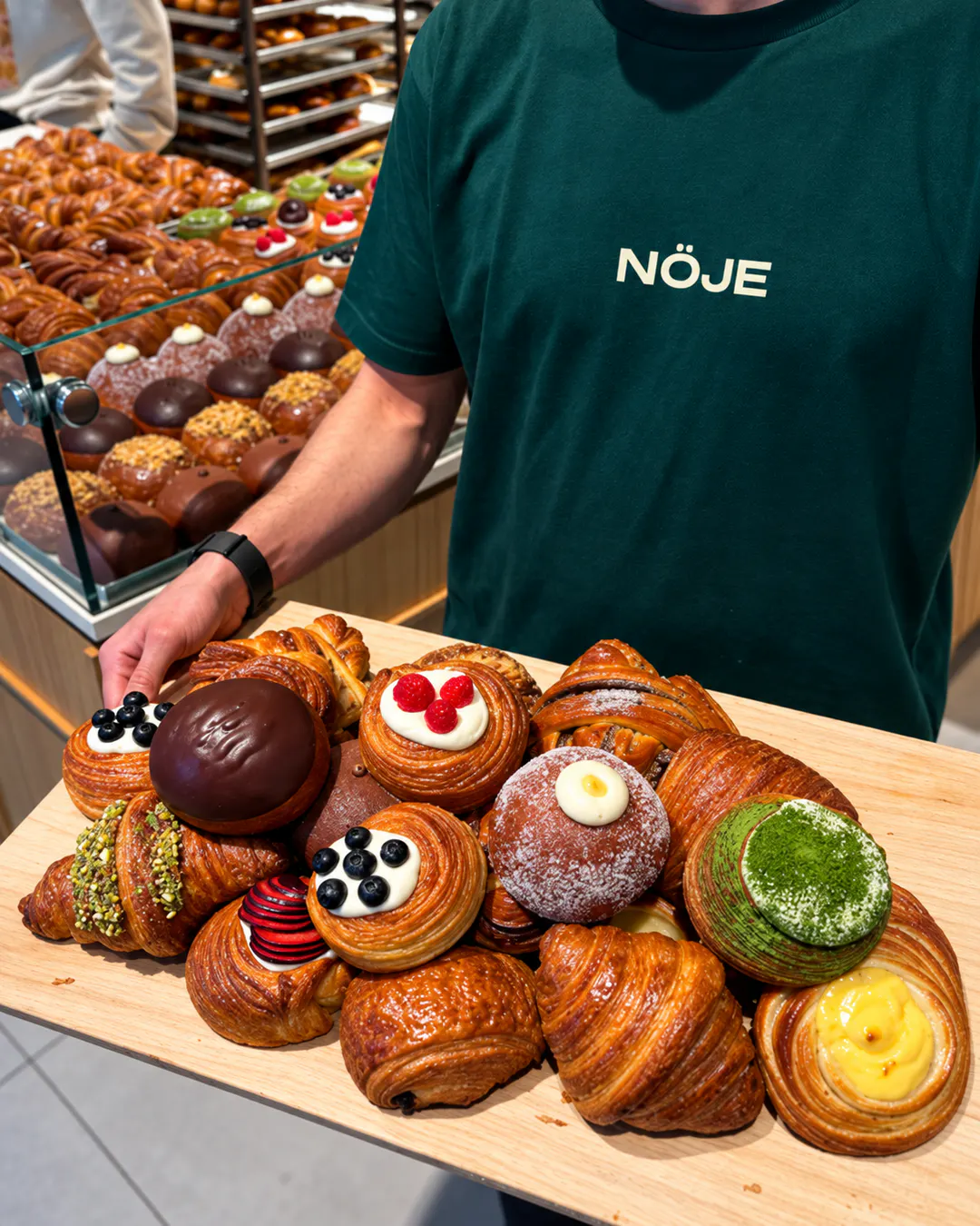 Role me kardamom dhe produkte artizanale pastiçerie në NÖJE Bakery në Tiranë