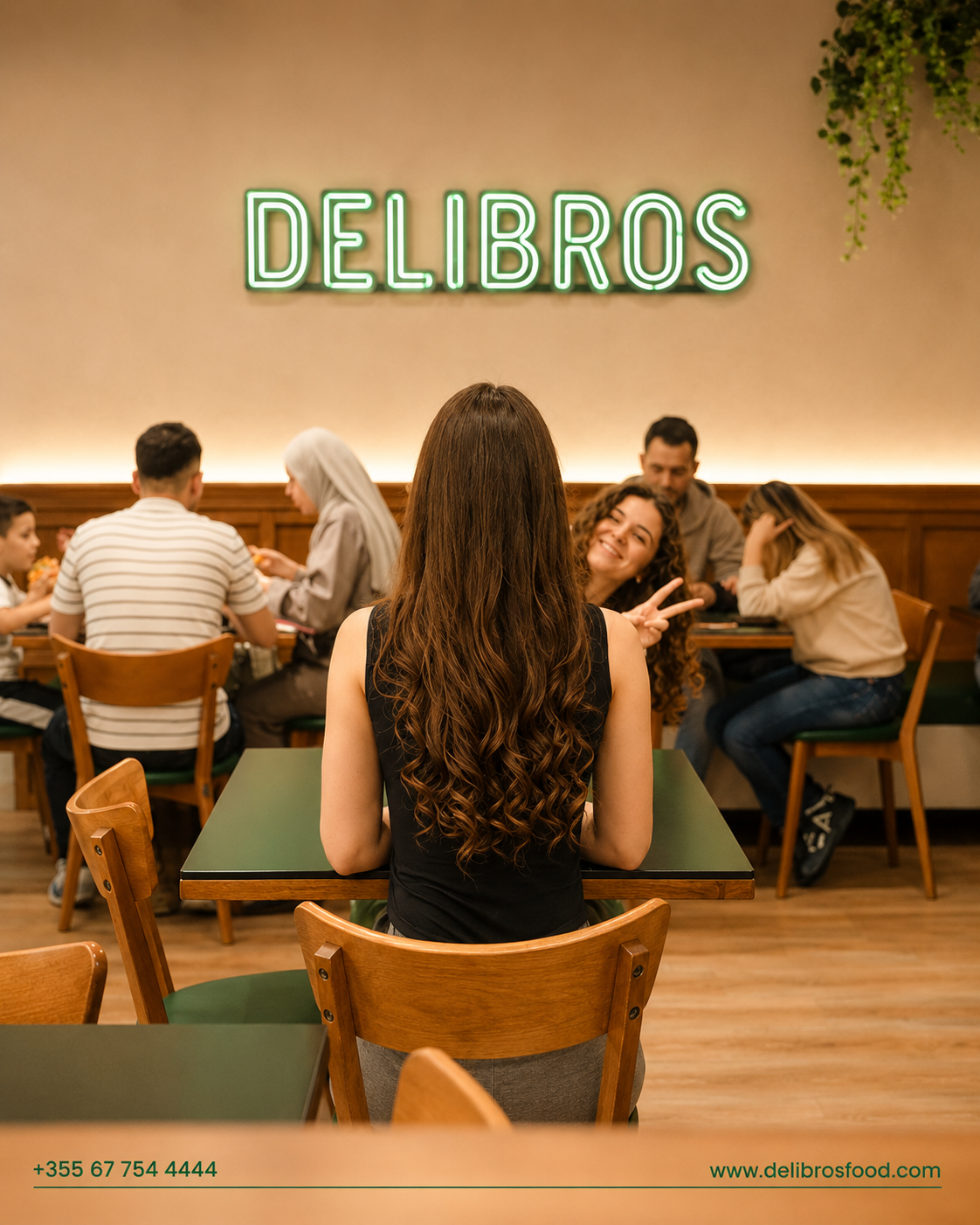 Interior and dining atmosphere at Delibros restaurant in Tirana