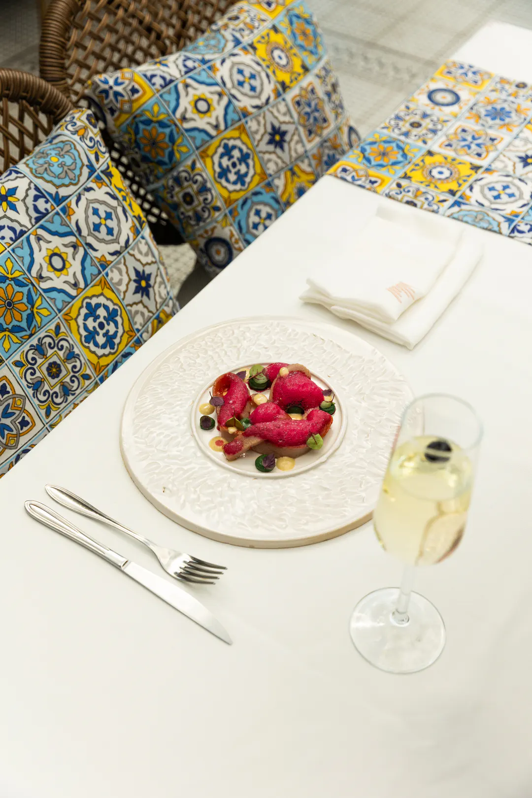 Seasonal menu dish at The Crown Rooftop & Dining in Tirana