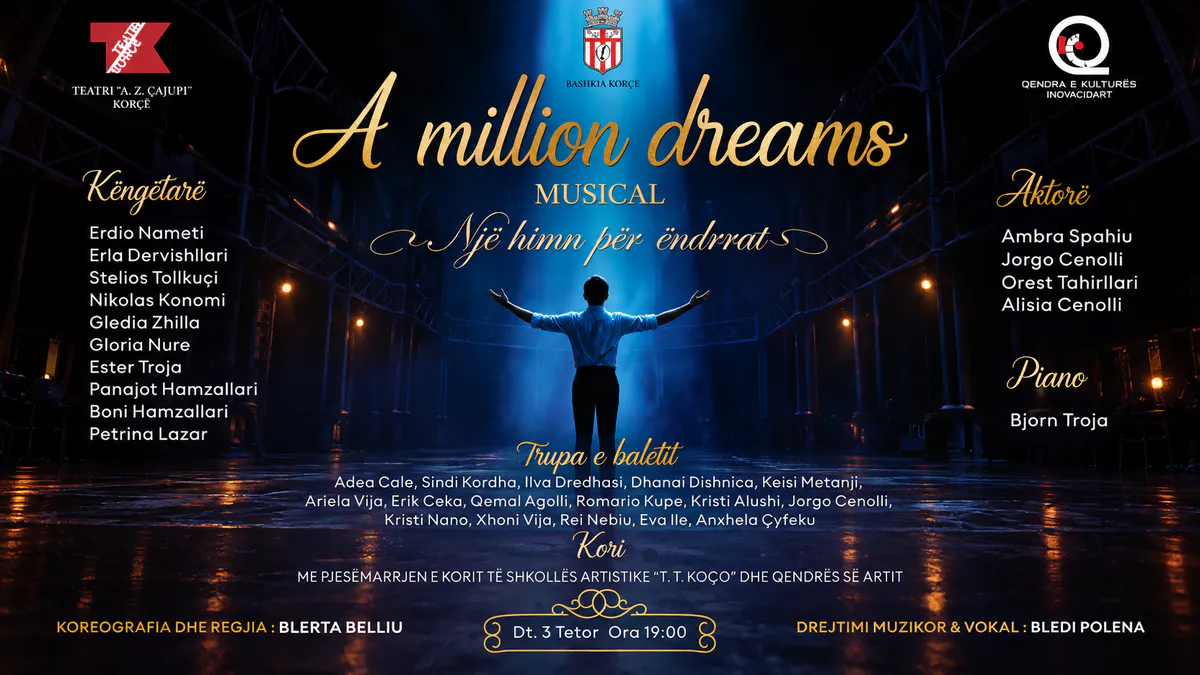 A Million Dreams musical at Andon Zako Cajupi Theatre in Korce