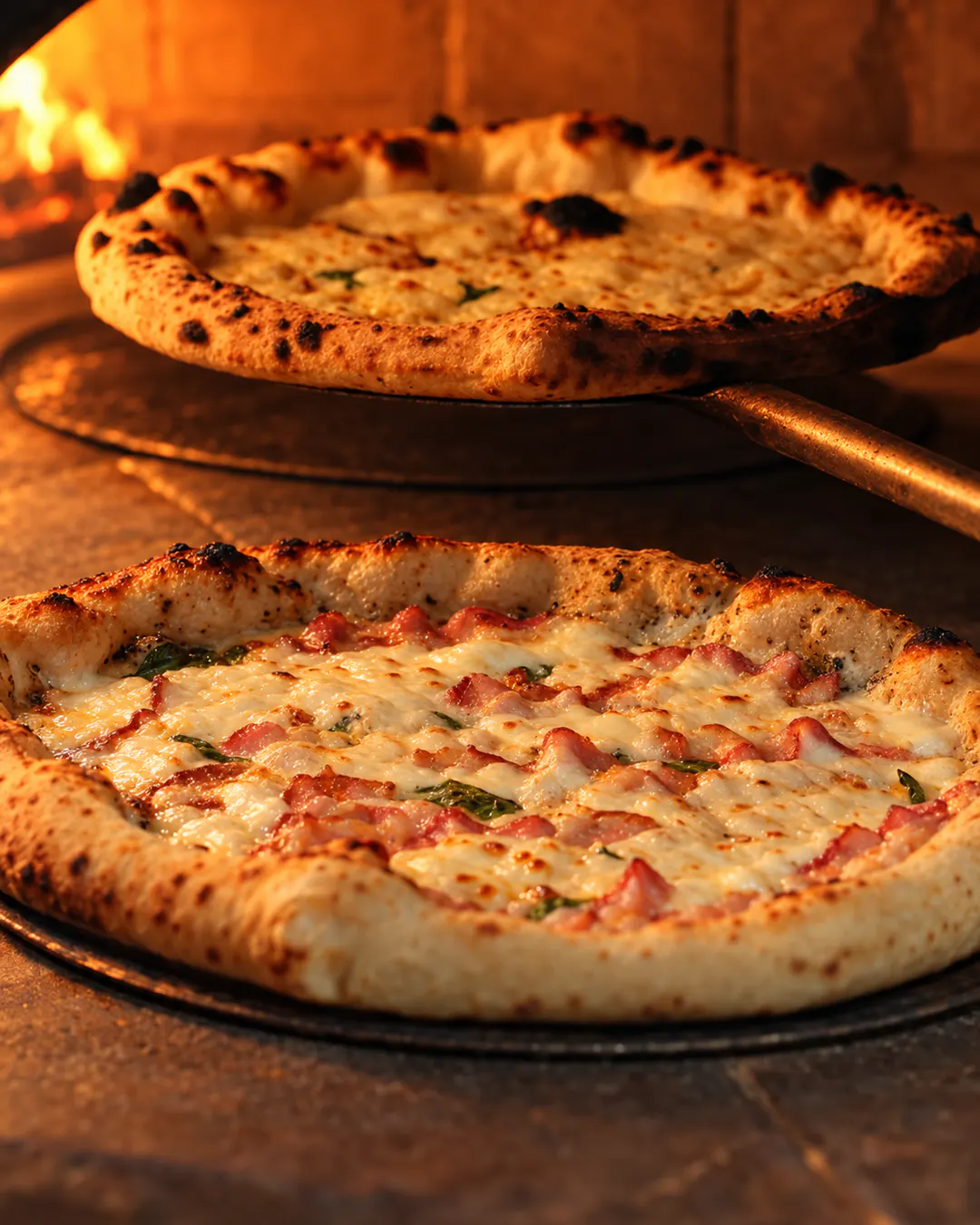 Authentic Neapolitan pizza at A Napoli Pizzeria in Tirana, Albania