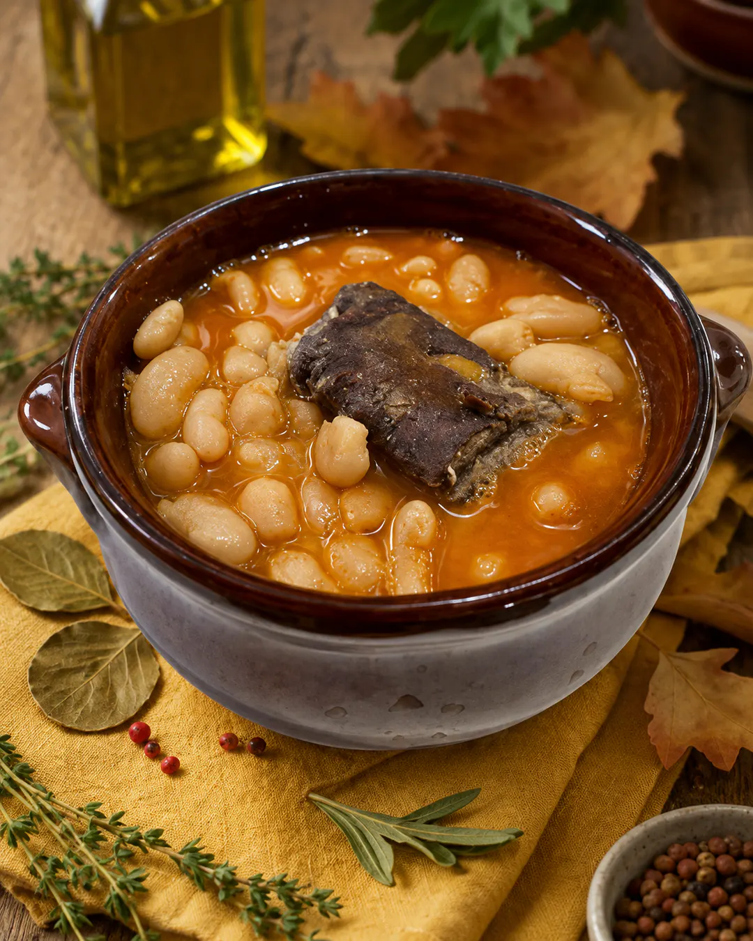 Traditional beans with pastërma from the Lezhë region