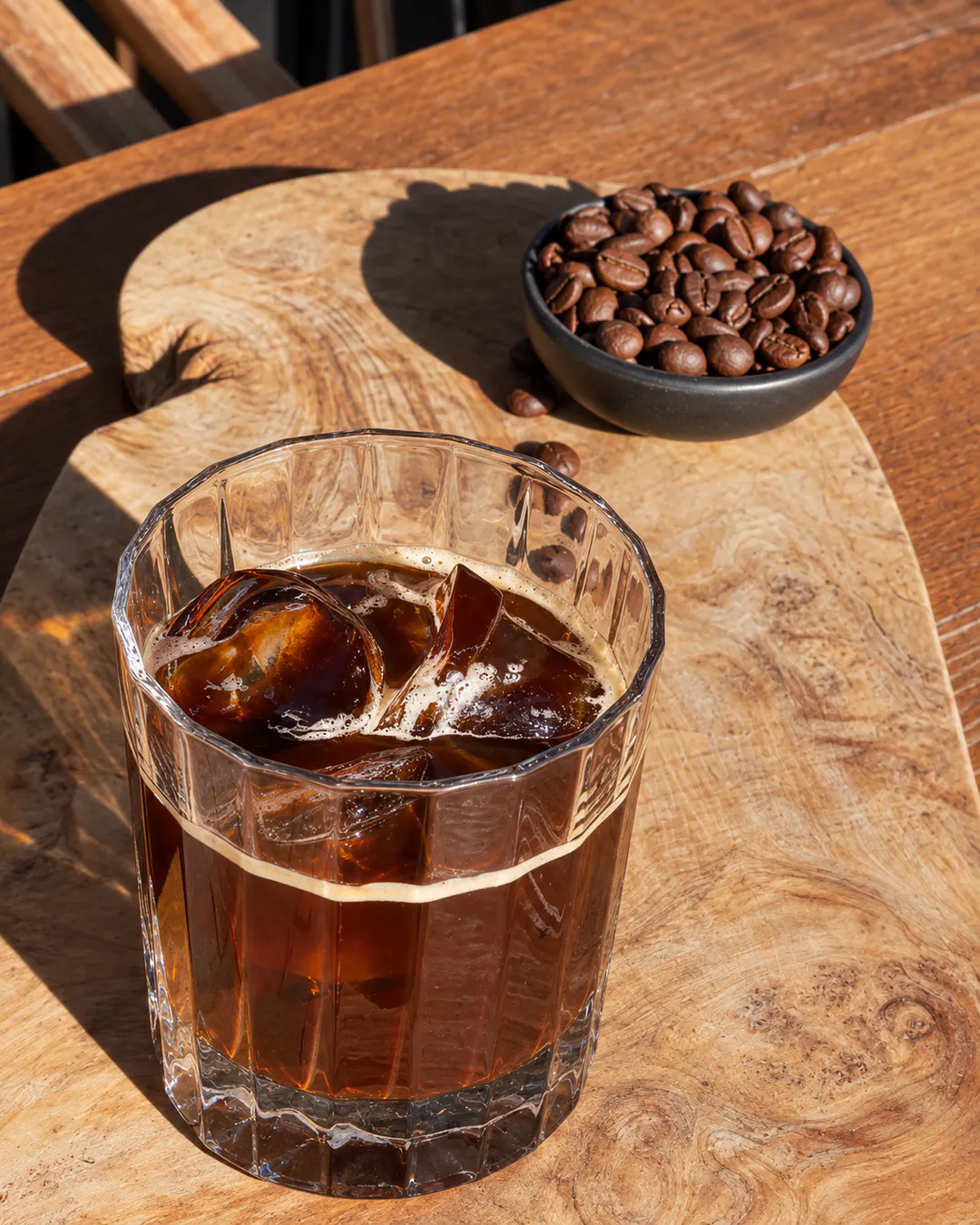 Iced coffee served at Cafe Momus in Tirana, Albania