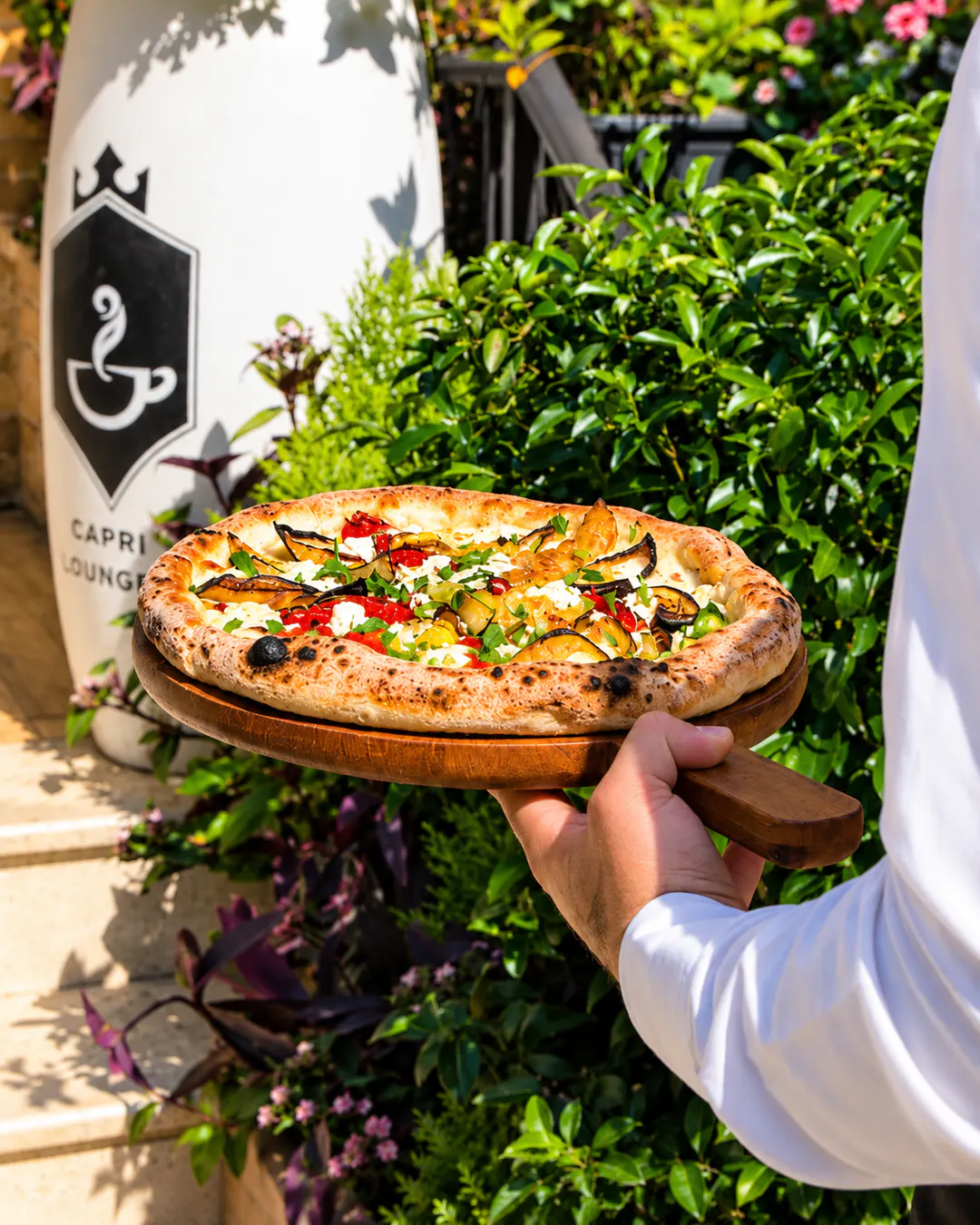 Pizza at Capital Restaurant Piceri on Naim Frasheri Street, Tirana