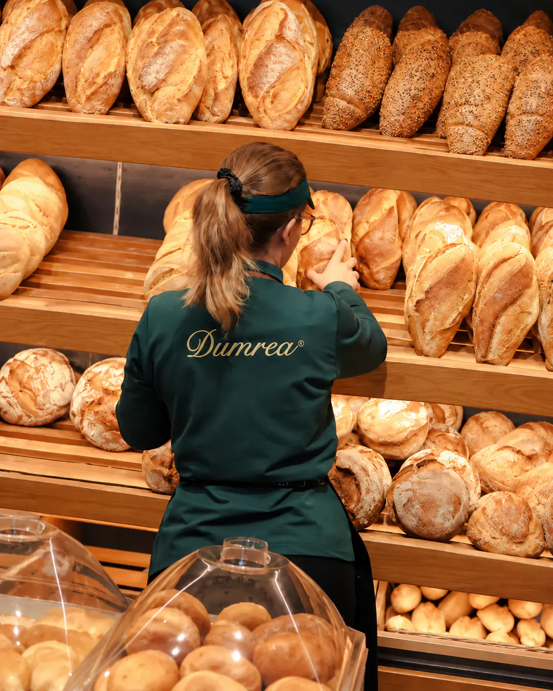 Fresh bread selection at Dumrea Bakery Pastry on Kavaja Street in Tirana