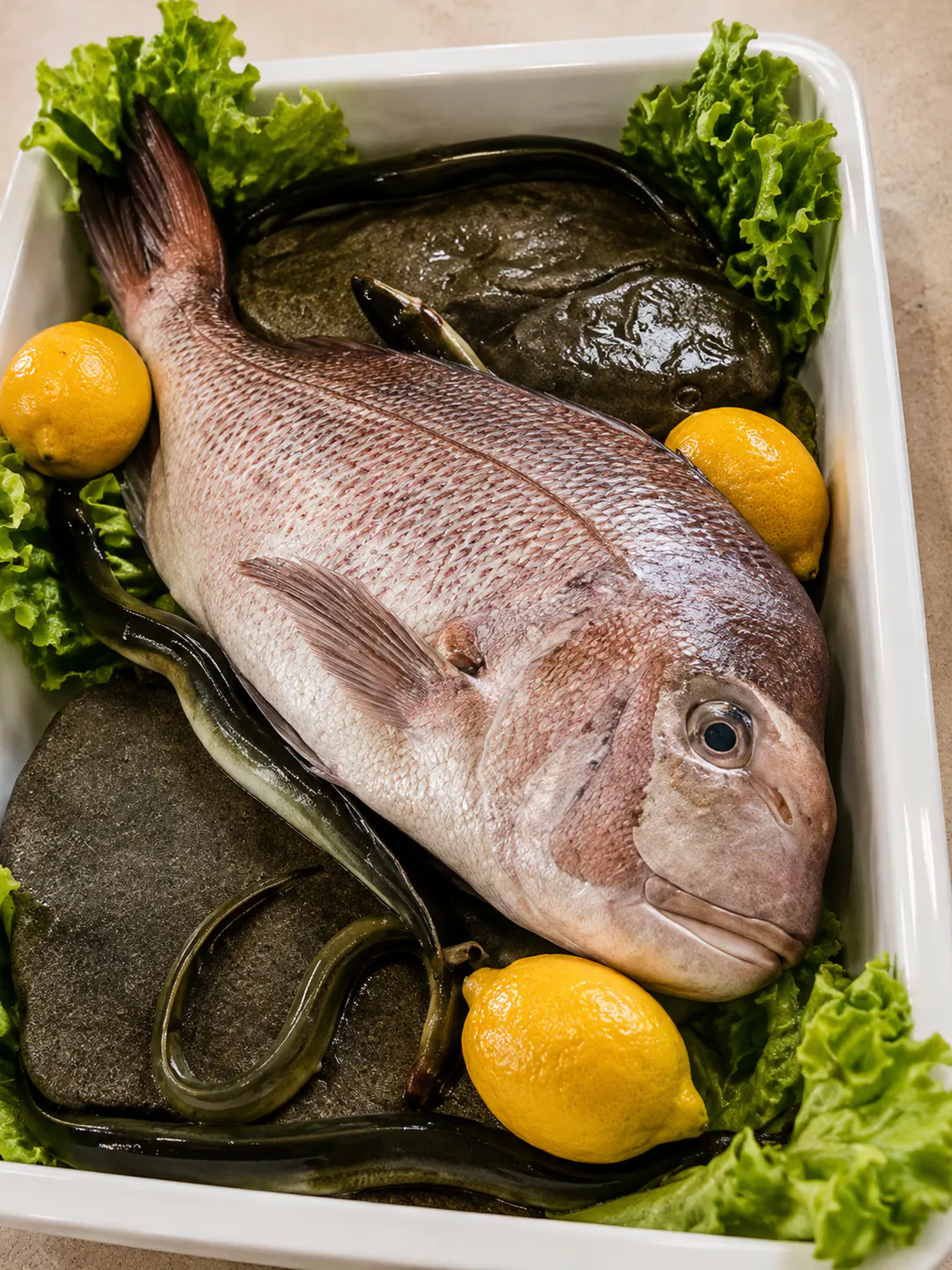 Fresh lagoon fish from Patok, Albania