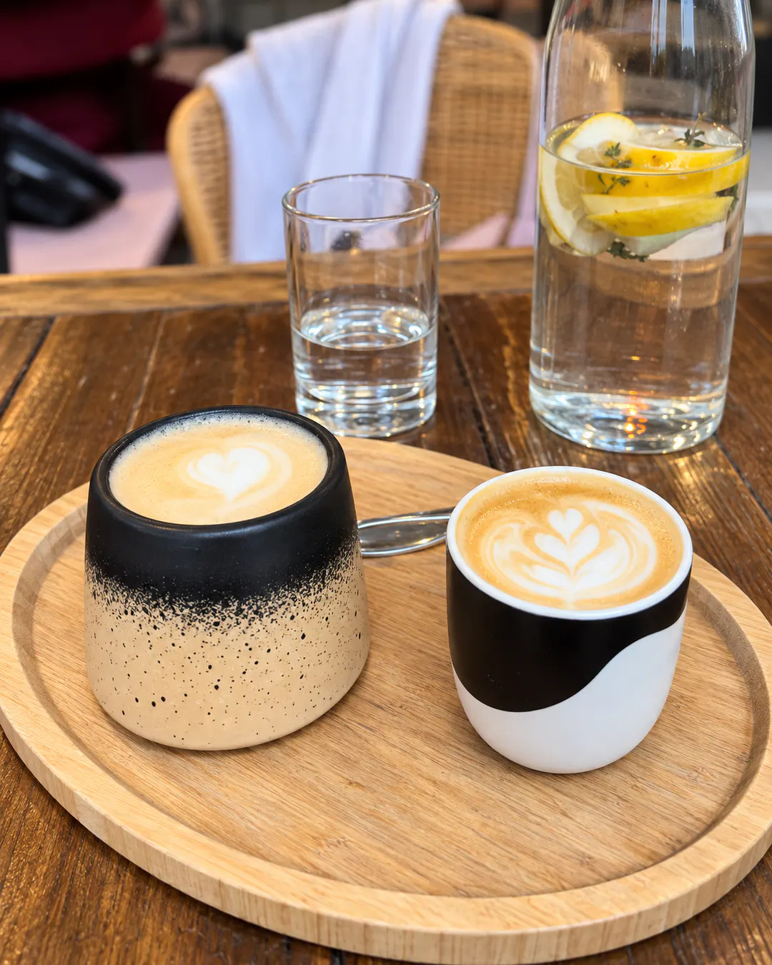 Specialty coffee served at Frut'za Komuna in Kika 2, Tirana