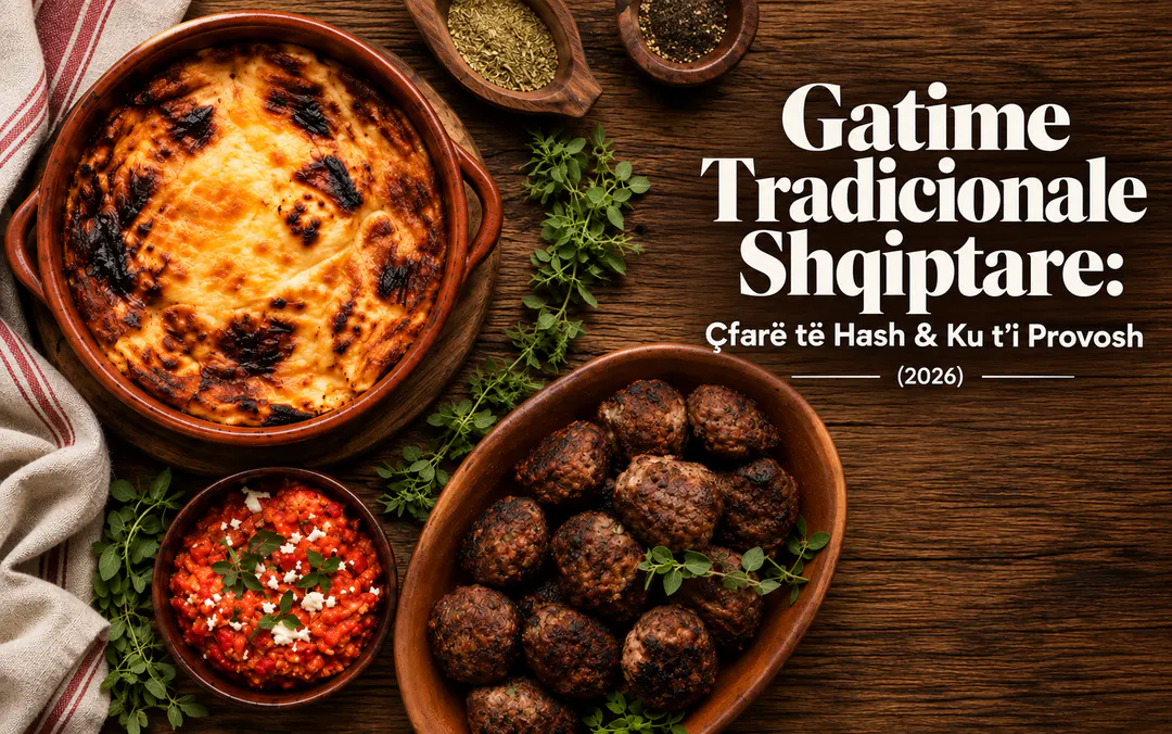 Gatime tradicionale shqiptare dhe kuzhina rajonale nga e gjithë Shqipëria