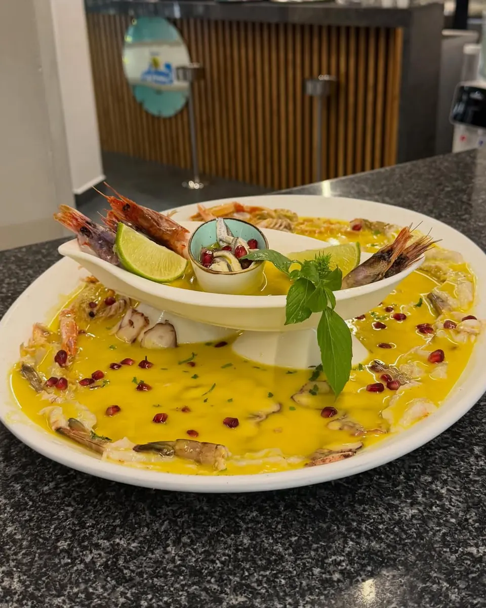 Seafood platter served at Aroma Patokut
