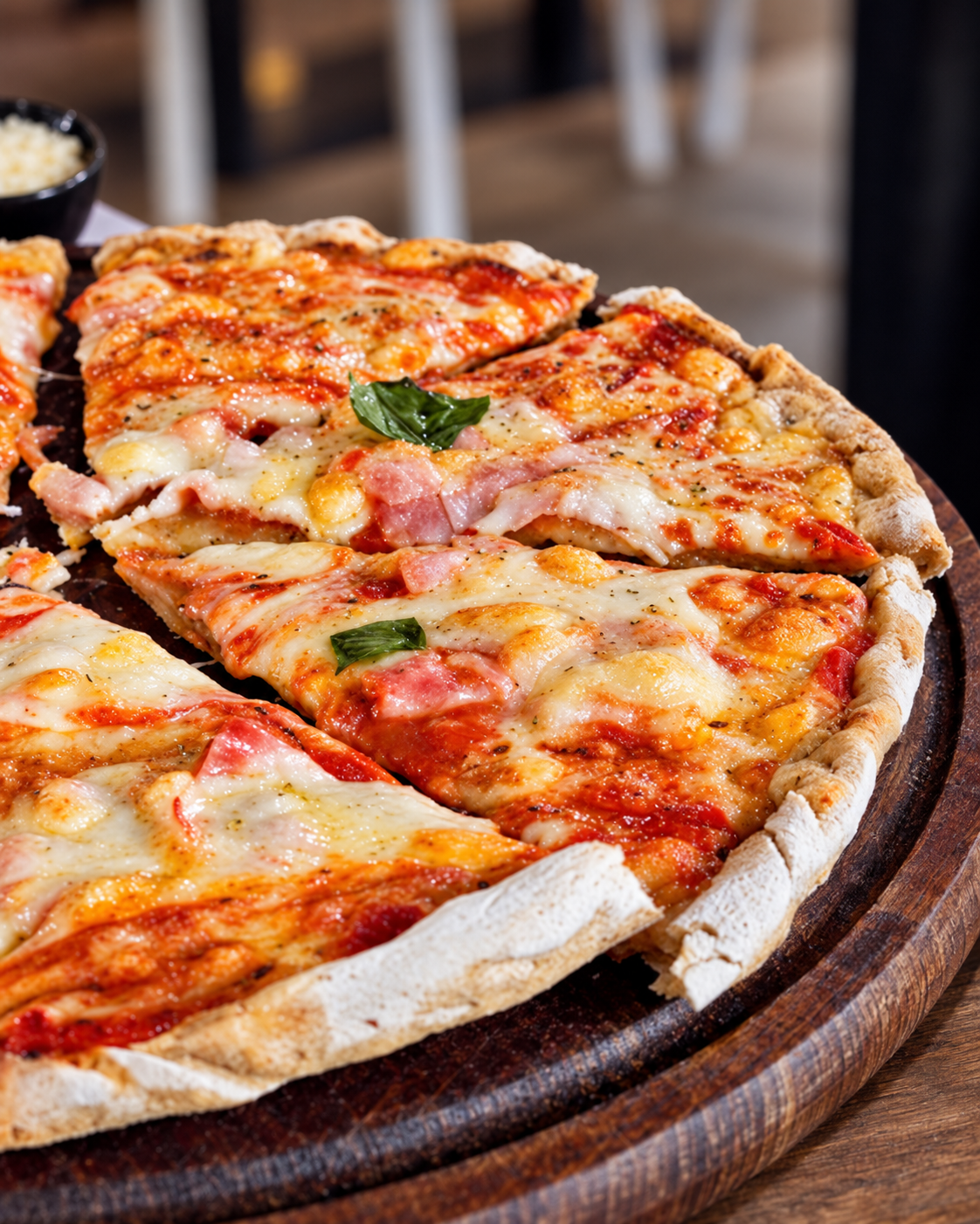 Italian pizza at L'Arte della Pizza by Tirana Lake