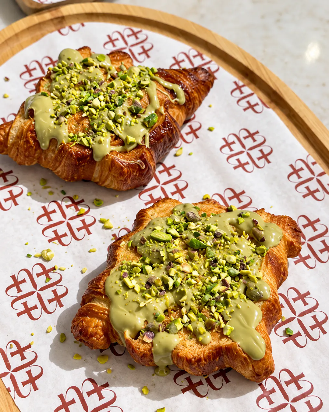 Croissant al pistacchio da Matin Plus a Tirana