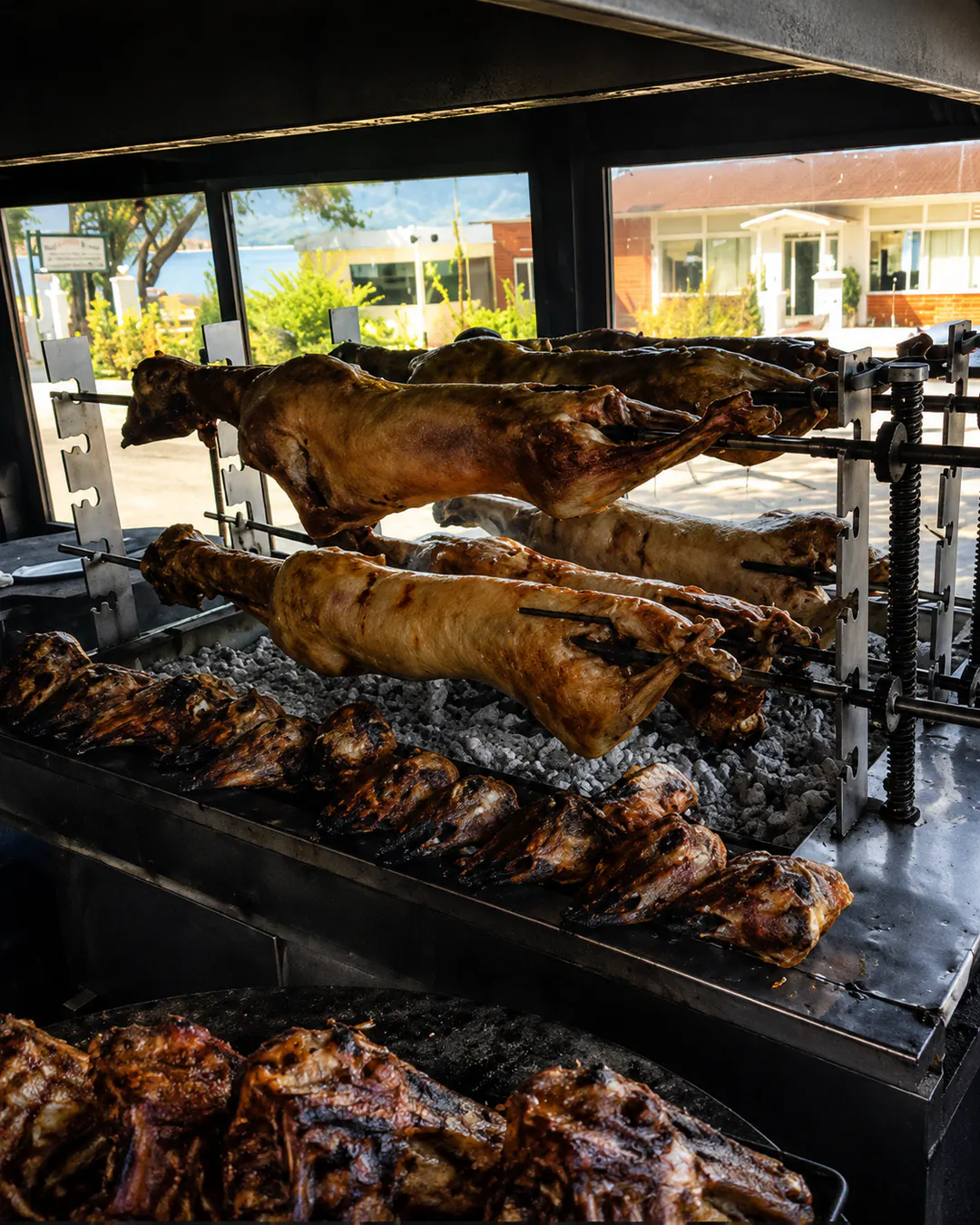Traditional spit-roasted meat from Labëria, Albania