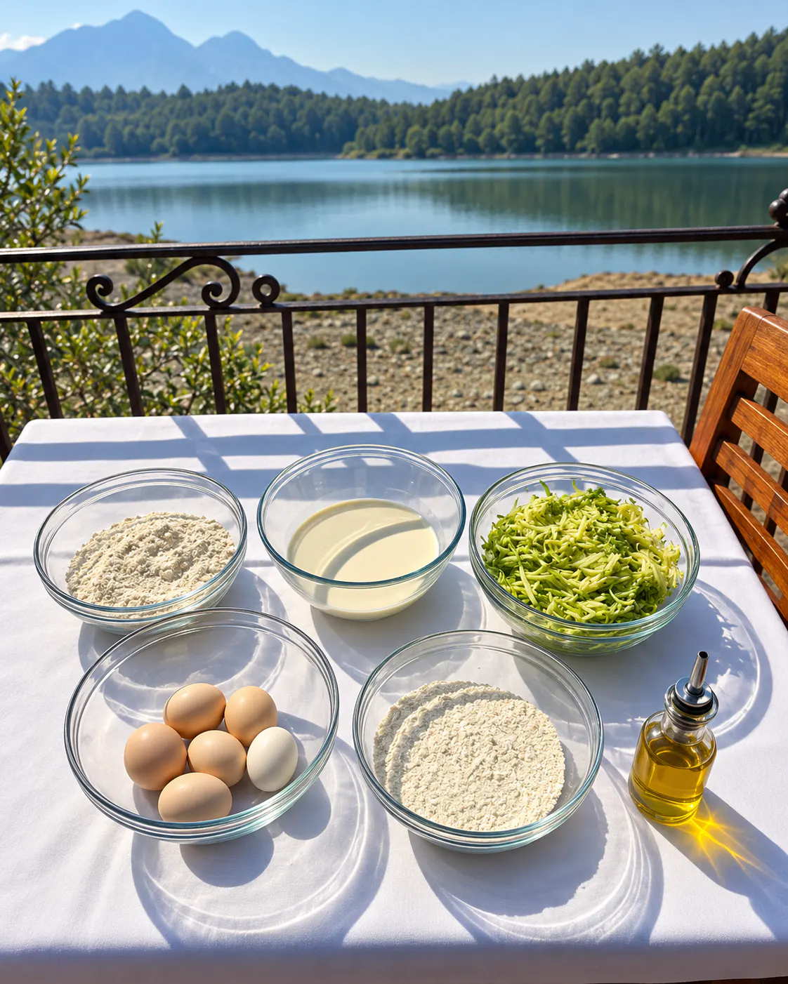 Ingredients for traditional laknur at Oazi Fishtë in Lezhë, Albania