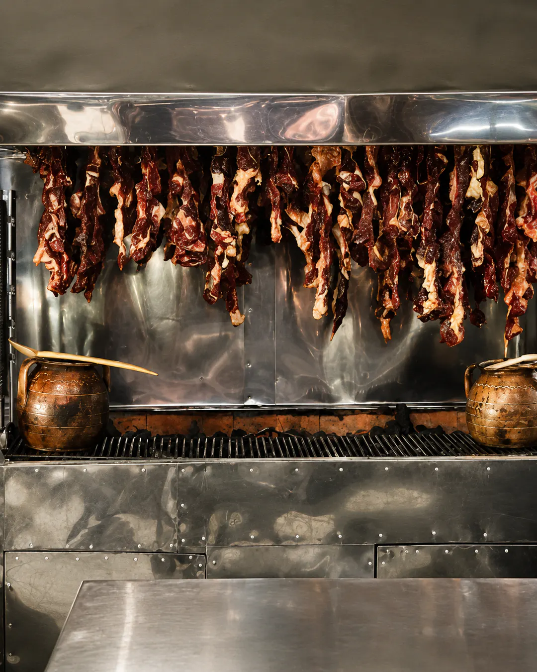 Traditional pastërma dried meat from northern Albania
