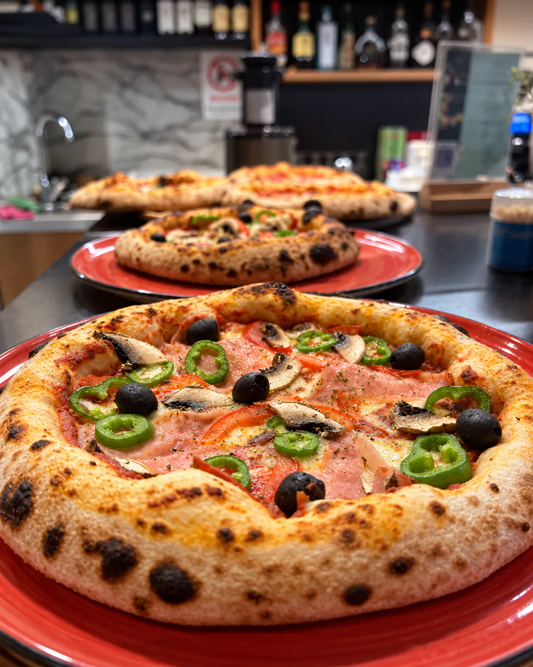 Pizza at Pizza Paris on Zogu I Boulevard in Tirana