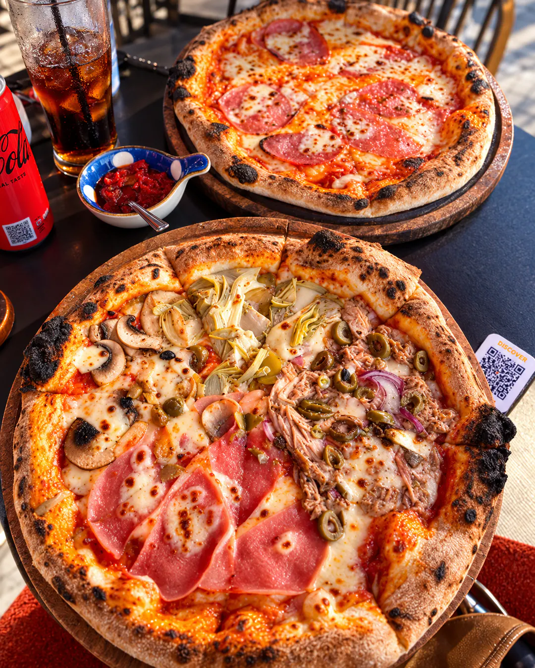 Pizza at Pizza Paris in Tirana, Albania