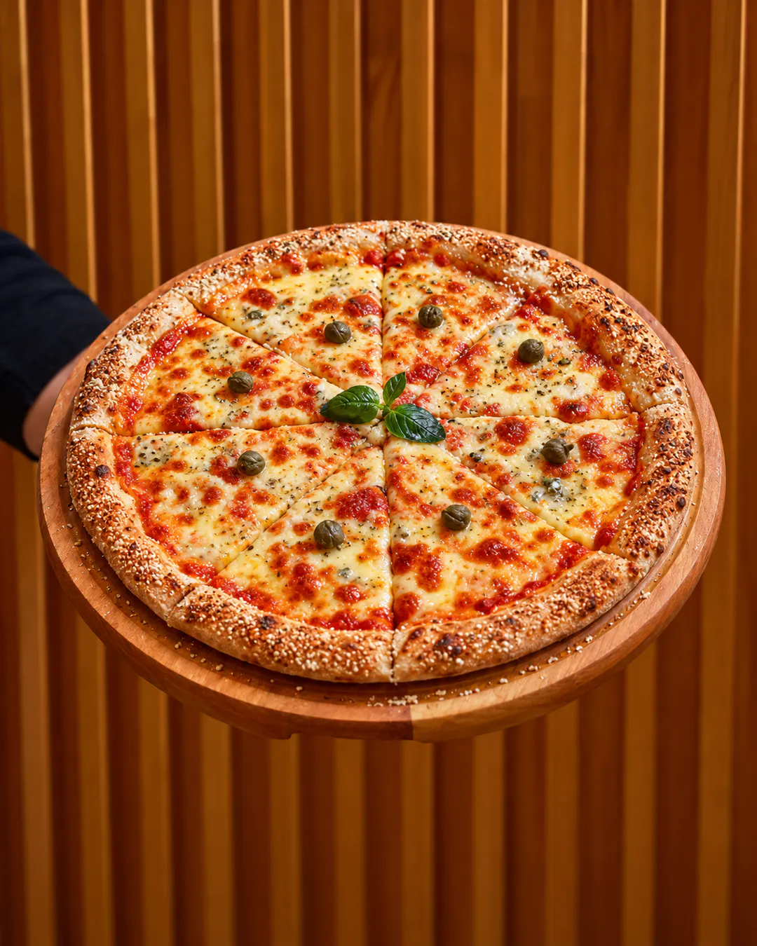 Pizza at Poka Pizza on Hysen Cino Street, Tirana
