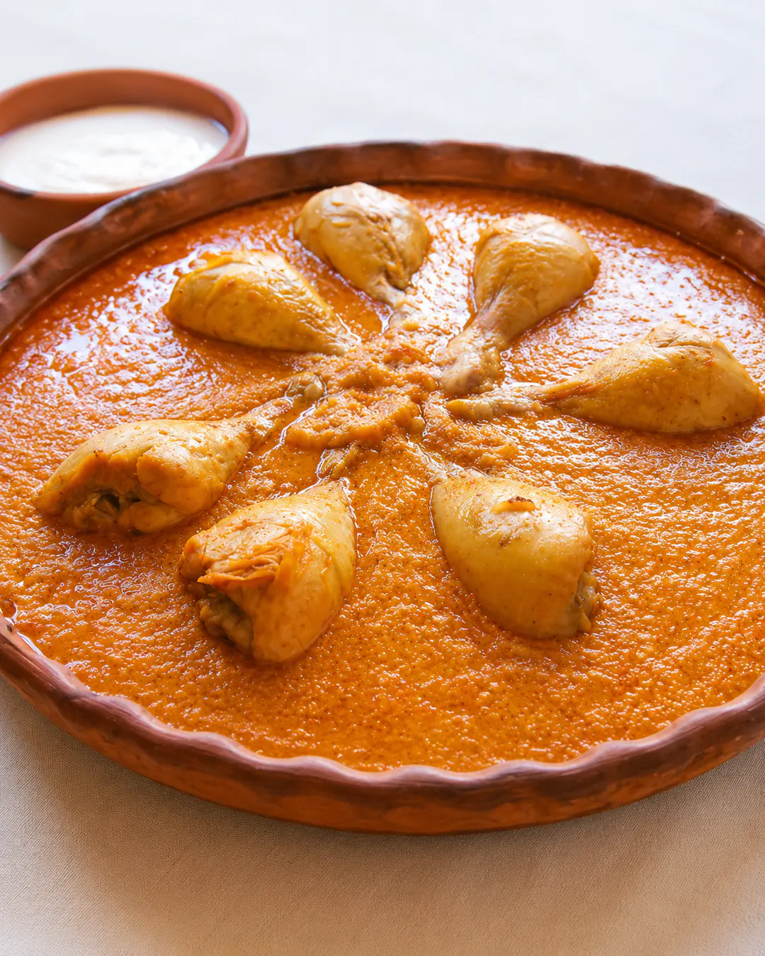 Traditional village chicken with qull from Dibër