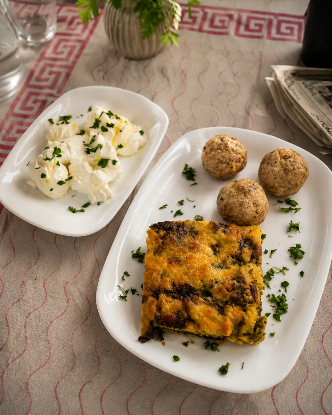 Local Albanian food at Restaurant Urat in Gjirokastër