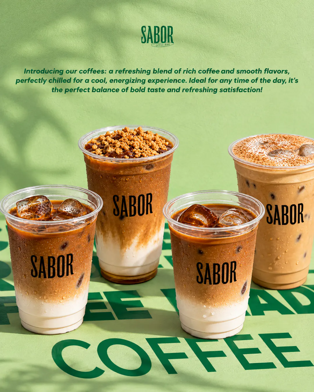 Selezione di caffè freddo al SABOR Bar Bistro in Rruga e Dibrës a Tirana