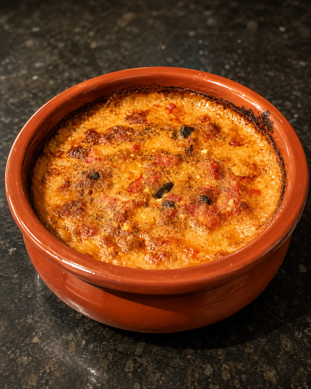 Traditional tavë dheu with liver from Tirana, Albania