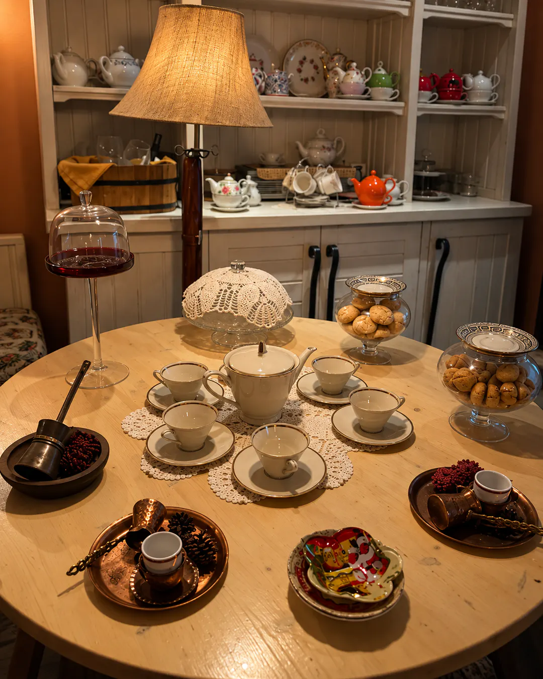 Homemade desserts and tea served at The Tea Room in Tirana