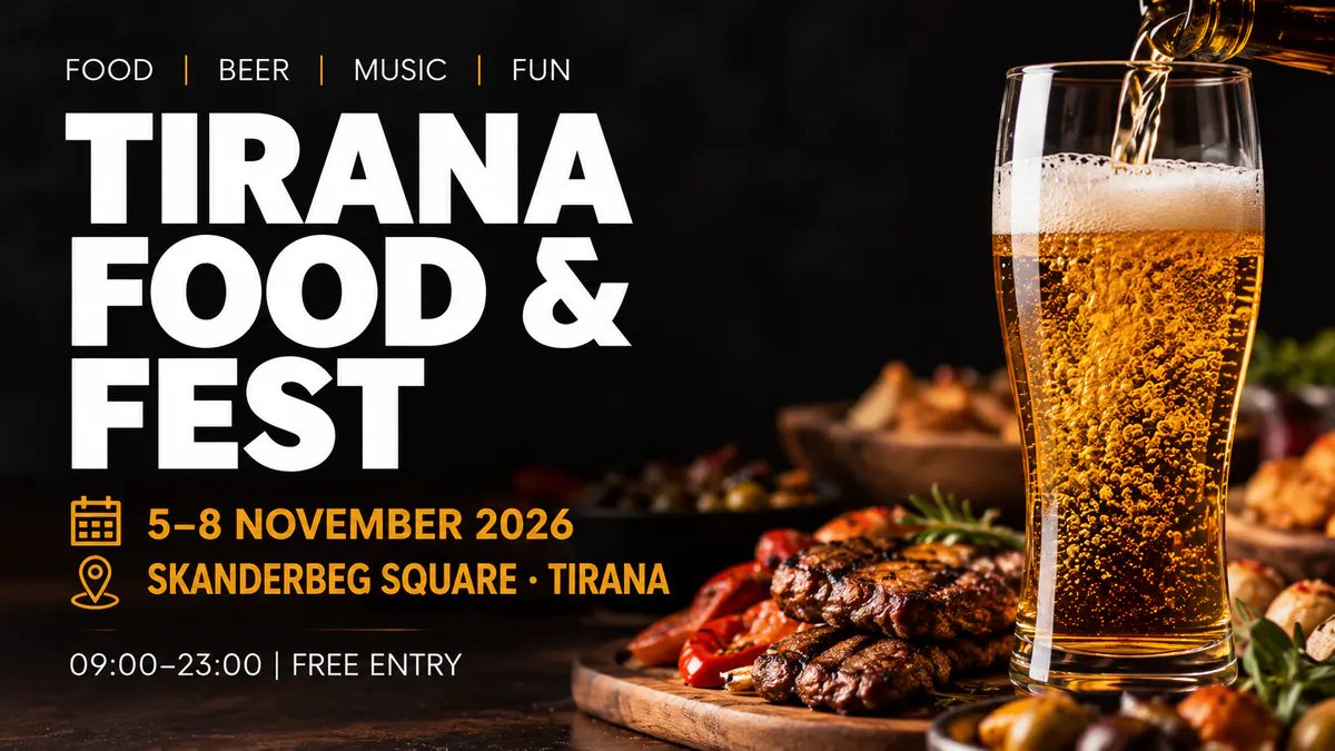 Tirana Food & Fest 2026 në Sheshin Skënderbej me ushqim, pije, muzikë dhe argëtim