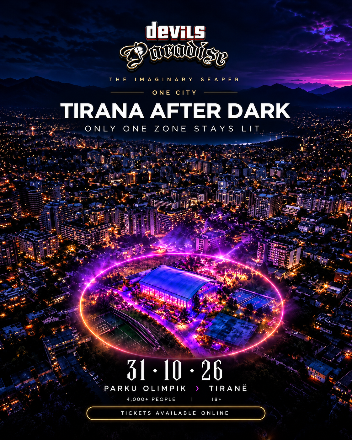Devil’s Paradise Halloween Music Festival at Olympic Park in Tirana on October 31, 2026