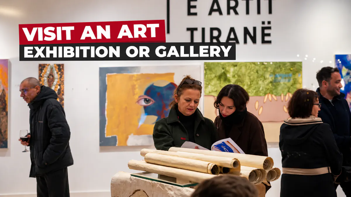 Visit an art exhibition or gallery in Tirana for an indoor cultural experience