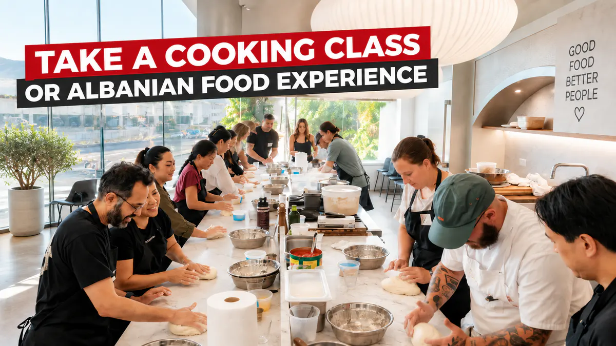 Cooking class in Tirana offering a hands-on Albanian food experience